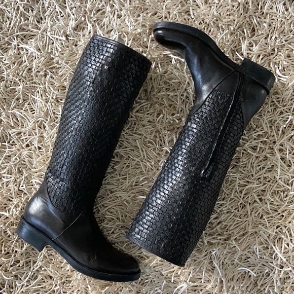 Genuine leather tall boots - Picture 1 of 4